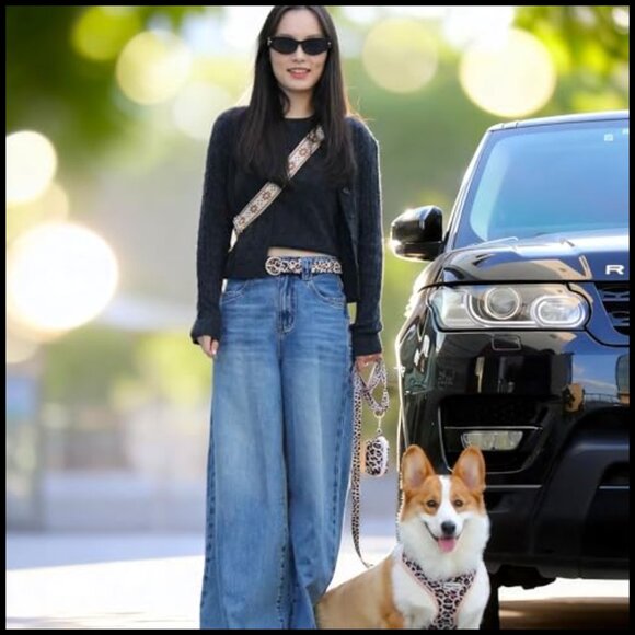 Fashion Waist Belt with Gold Buckle, Polyester Material, Adjustable Fit main image 3
